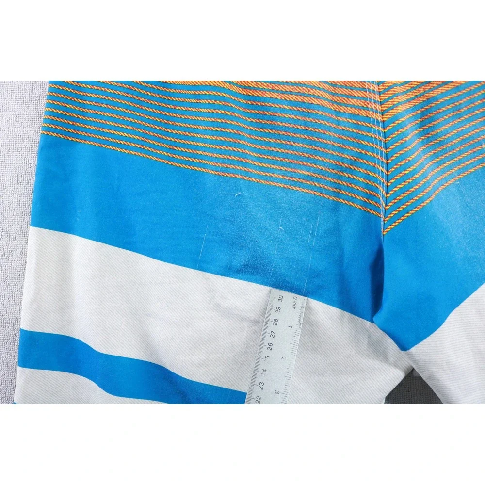 O'Neill Board Shorts Mens 36 Blue Orange Striped Hyperfreak Swim Trunks Pocket
